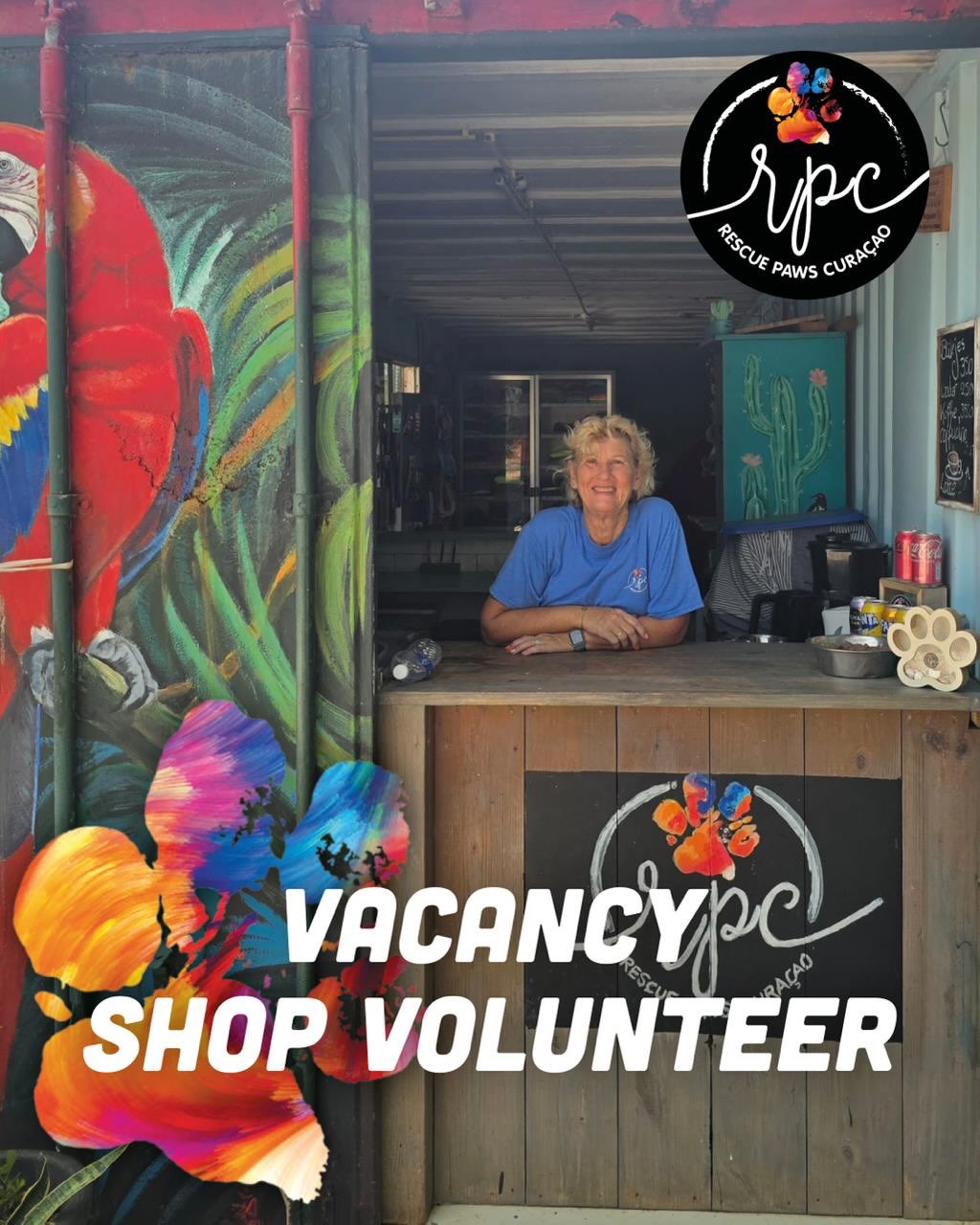 𝗩𝗢𝗟𝗨𝗡𝗧𝗘𝗘𝗥𝗦 𝗪𝗔𝗡𝗧𝗘𝗗 🛍️🐾
For many years, Patricia and Erna were familiar and trusted faces in our little shop. For both of them, it’s time for a different way of spending their weekends, but luckily they will remain involved with Rescue Paws Curaçao. ❤️ Once again, thank you for everything, Erna and Patricia!
👉 𝗗𝗢𝗘𝗦 𝗧𝗛𝗜𝗦 𝗦𝗢𝗨𝗡𝗗 𝗟𝗜𝗞𝗘 𝗬𝗢𝗨?
We’re looking for friendly volunteers who would enjoy running our shop for about 2 hours per week. It’s super gezellig (fun!), and you’ll be helping our dogs in a big way. 🤗🐶
🐶 𝗪𝗛𝗔𝗧 𝗪𝗜𝗟𝗟 𝗬𝗢𝗨 𝗗𝗢?
• Welcome visitors
• Receive guests and provide information
• Accept donations
• Sell merchandise and drinks
• Be a friendly face for Rescue Paws Curaçao
🕘 𝗧𝗜𝗠𝗘𝗦
9:30 AM – 12:30 PM
(Days in consultation)
✨ 𝗪𝗛𝗢 𝗔𝗥𝗘 𝗪𝗘 𝗟𝗢𝗢𝗞𝗜𝗡𝗚 𝗙𝗢𝗥?
Someone who enjoys interacting with people, loves dogs, and wants to help keep our shop running.
📩 𝗜𝗡𝗧𝗘𝗥𝗘𝗦𝗧𝗘𝗗?
Send us a DM or email paws@rescuepawscuracao.com
Sharing = caring 🫶
#rescuepawscuracao #volunteerwanted #curacaovolunteers #curacao #dogrescue